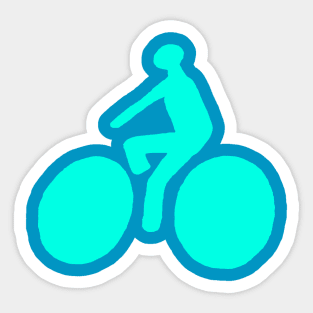 Turquoise blue bicycle Sticker